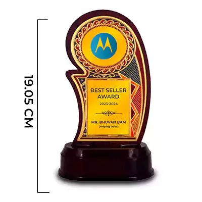 Premium-Quality Corporate Victory Fibre Trophy ( Size: 19 cm)