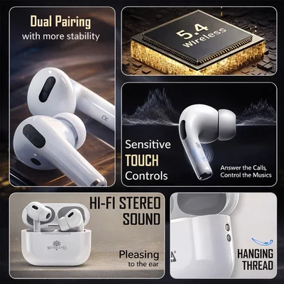 White Airpod With Advanced Bluetooth