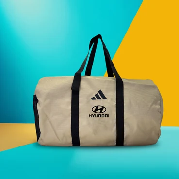 Stylish White Travel Personalised Duffle Bag