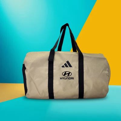 Stylish White Travel Personalised Duffle Bag