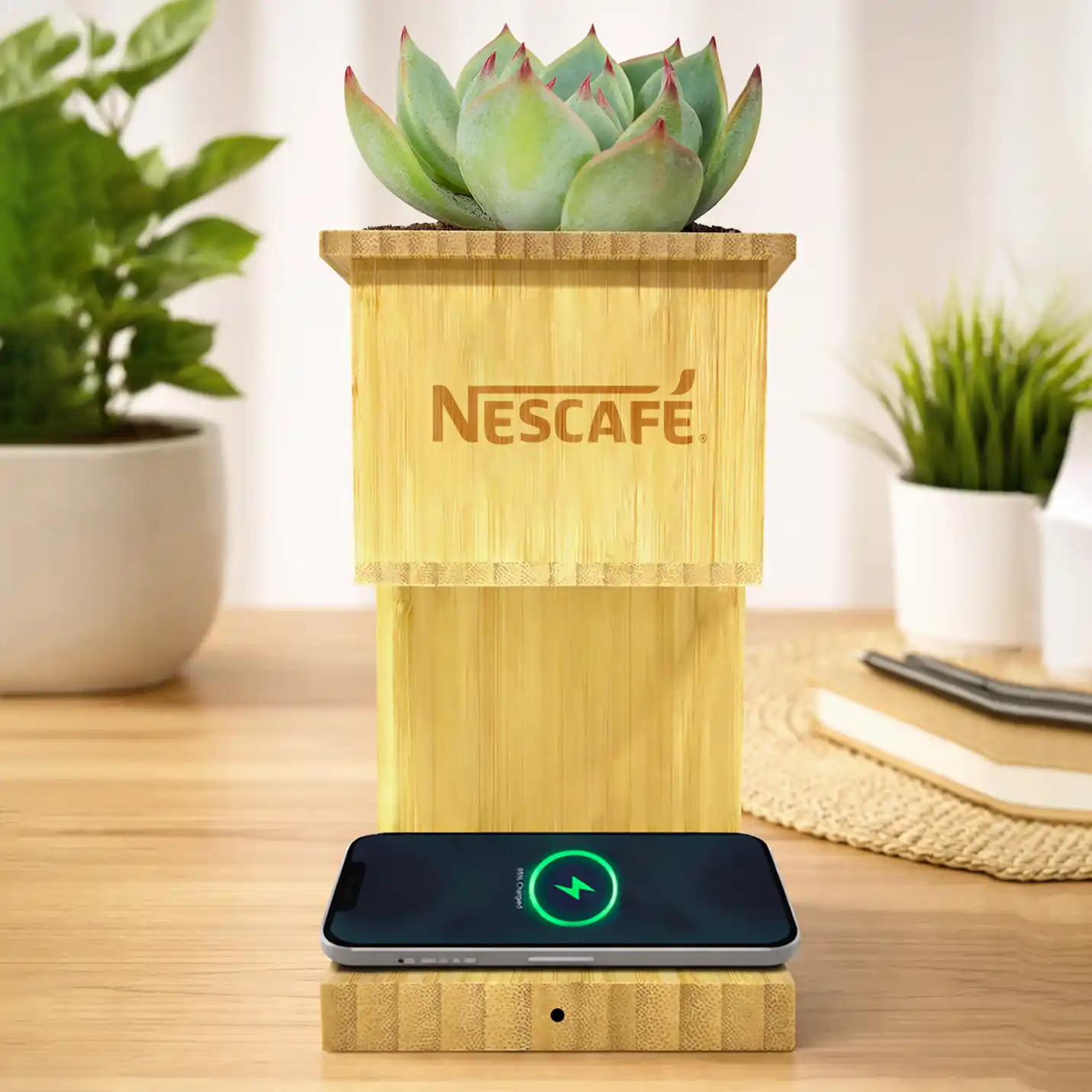 Customised Wireless Charger With Planter