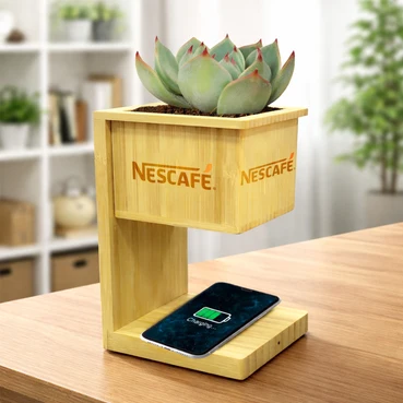 Custom made Wireless Charger With Planter