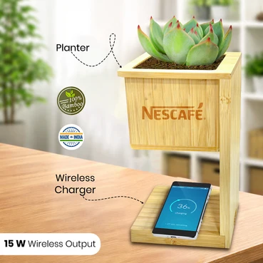 personalized Wireless Charger With Planter