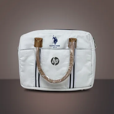 Premium White Customised Laptop Bag