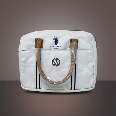 Premium White Customised Laptop Bag