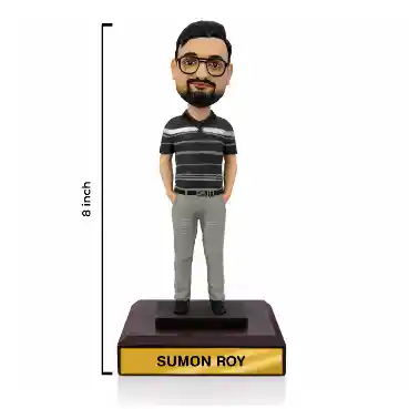 Face Customized Bobblehead - Men in Casual Outfit