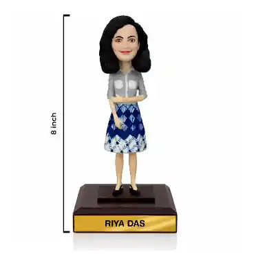 Face Customized Bobblehead - Woman in Skirt and Top