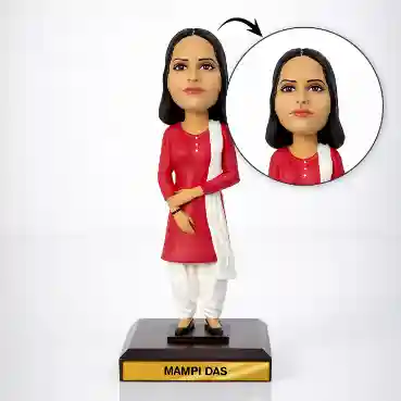 Face Customized Bobblehead - Woman in Salwar Suit