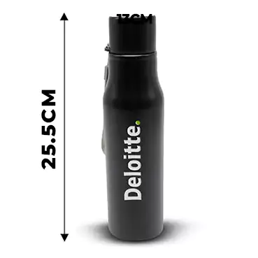 Customized Black Stainless Steel Bottle 1000 ml