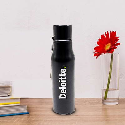 Customized Black Stainless Steel Bottle 1000 ml