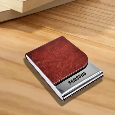 Trendy &amp; Classy Custom Brown Card Holder