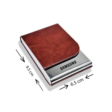 Custom Brown Card Holder