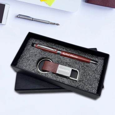 Exclusive Brown Pen & Keychain 2 in 1 Combo Gift set