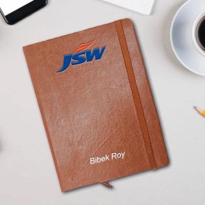 A5 Corporate Brown Diary with Brand Logo
