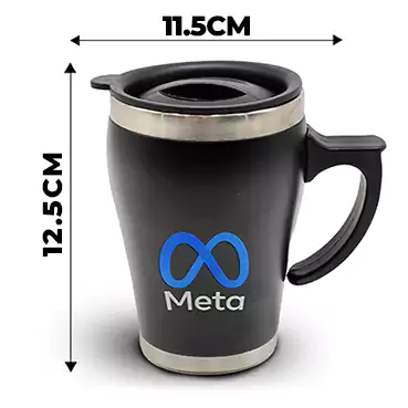 Persoanalised Black Stainless Steel Mug Tumbler ( Size:350 ml)