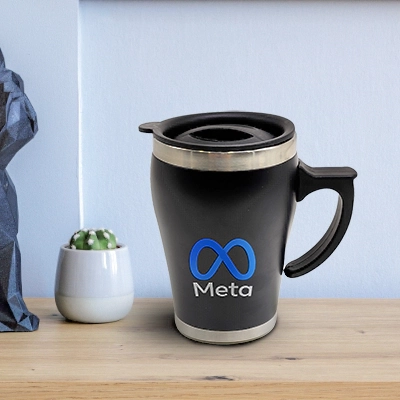 Persoanalised Black Stainless Steel Mug Tumbler ( Size:350 ml)