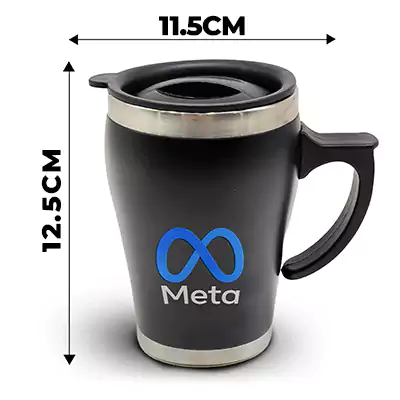 Persoanalised Black Stainless Steel Mug Tumbler ( Size:350 ml)