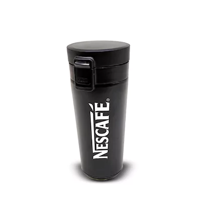 Elegant Personalised Black Stainless Steel Mug Tumbler ( Size: 400 ml)