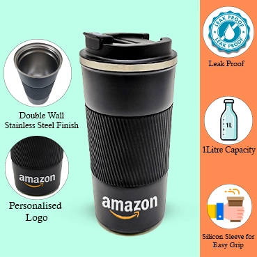 Customized Black Stainless Steel Mug Tumbler 500 ml