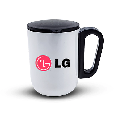 Personalised White Coffee Mug With Lid( Size: 240 ml)