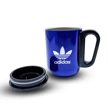 Elegant Blue Coffee Mug With Lid( Size: 240 ml)