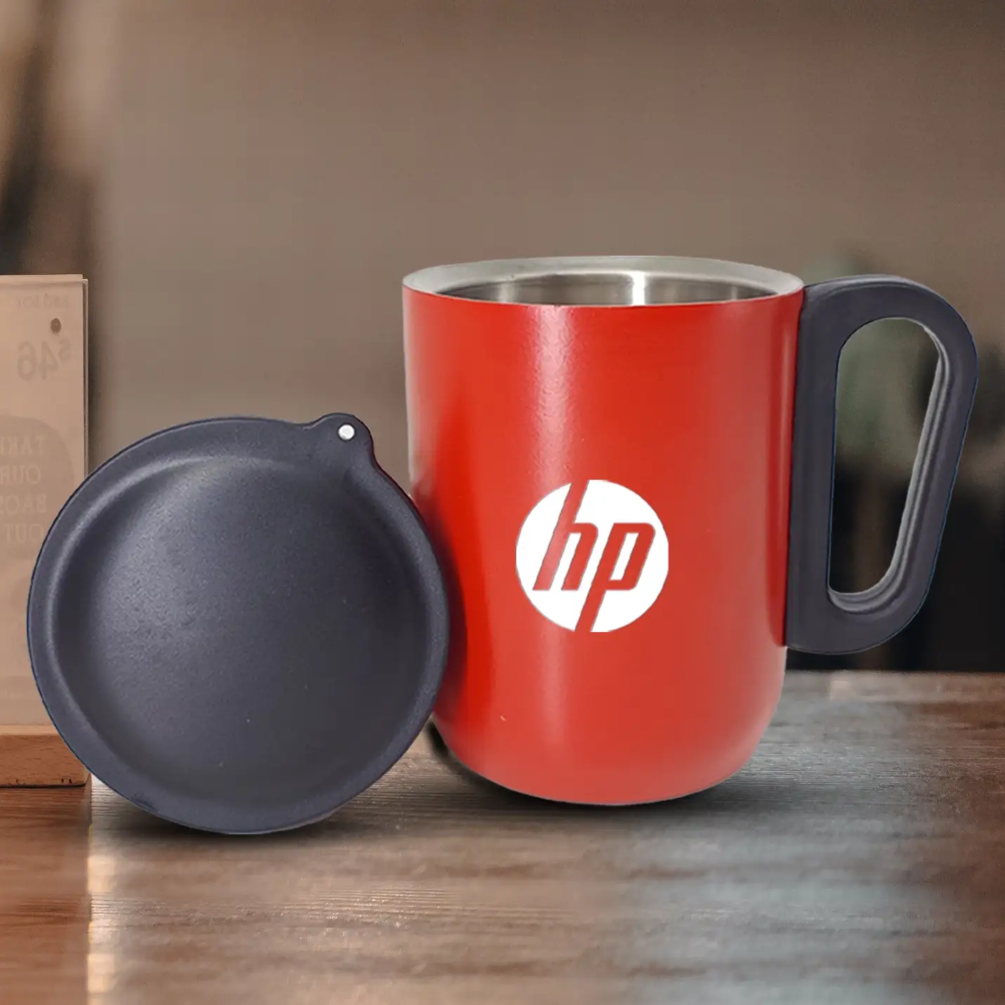 Red Coffee Mug with Lid