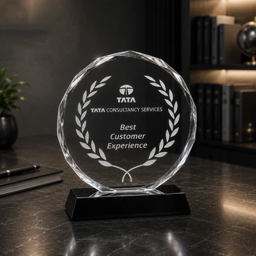 Business Awards - Round Crystal Trophy
