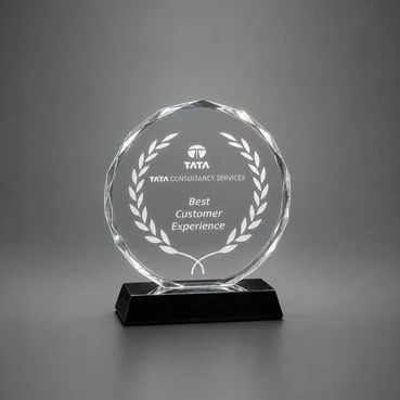 Round Crystal Trophy