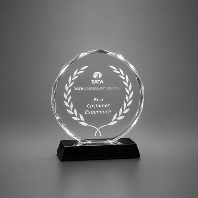 Round Crystal Trophy