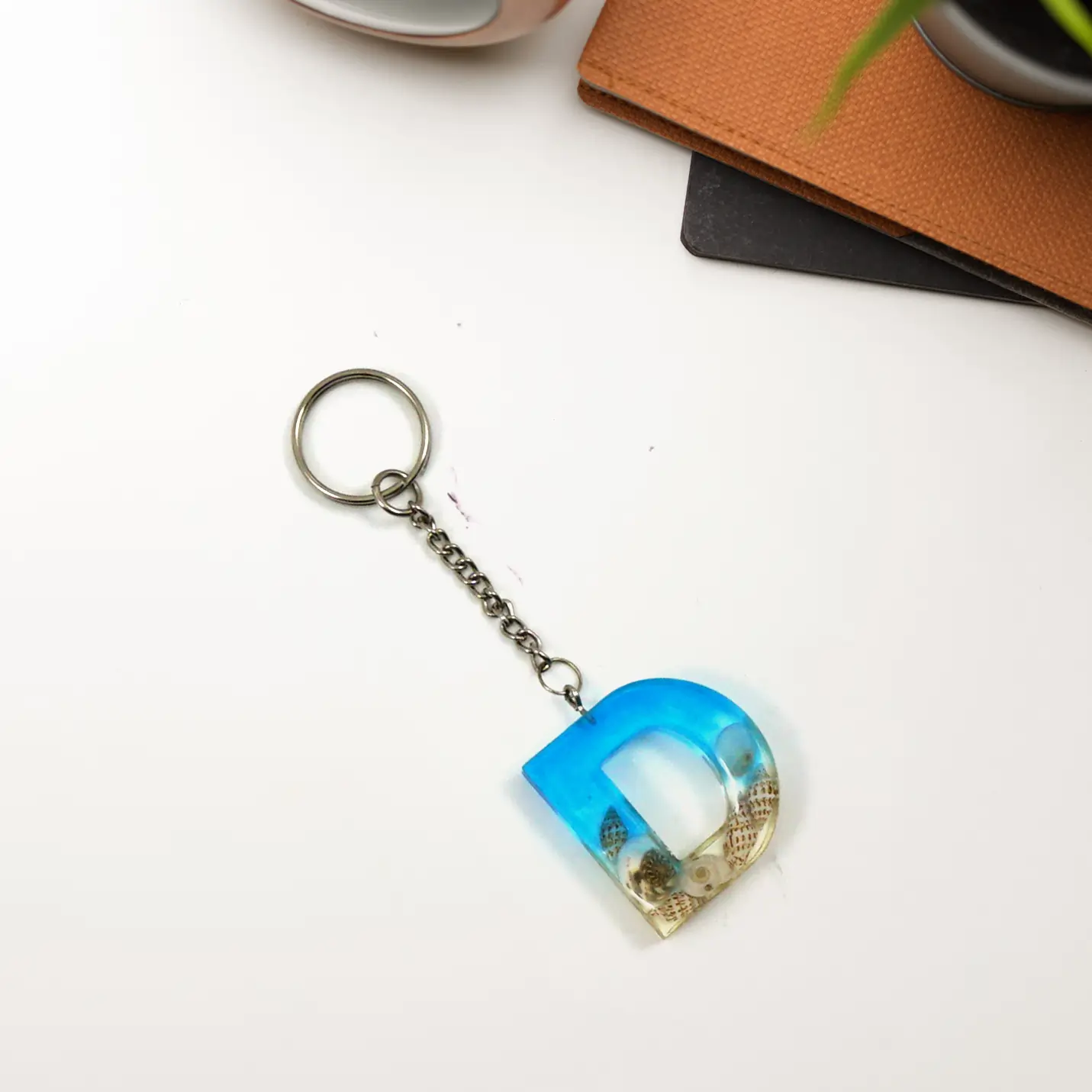 Order Ocean Themed Resin Alphabet Keychain In India Presto