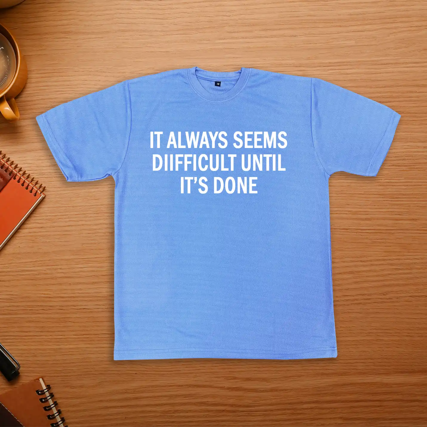 Royal Fit Blue Round Neck T-shirts