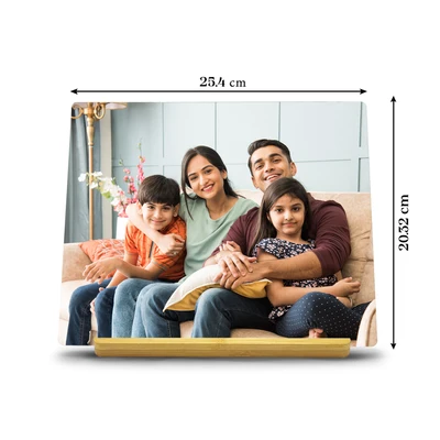 Natural Charm Custom Metal Bamboo Frame (Size: 25 x 20 cm)