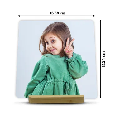 Eco-friendly Personalized Bamboo Frame (Size: 15.24 x15.24 cm)