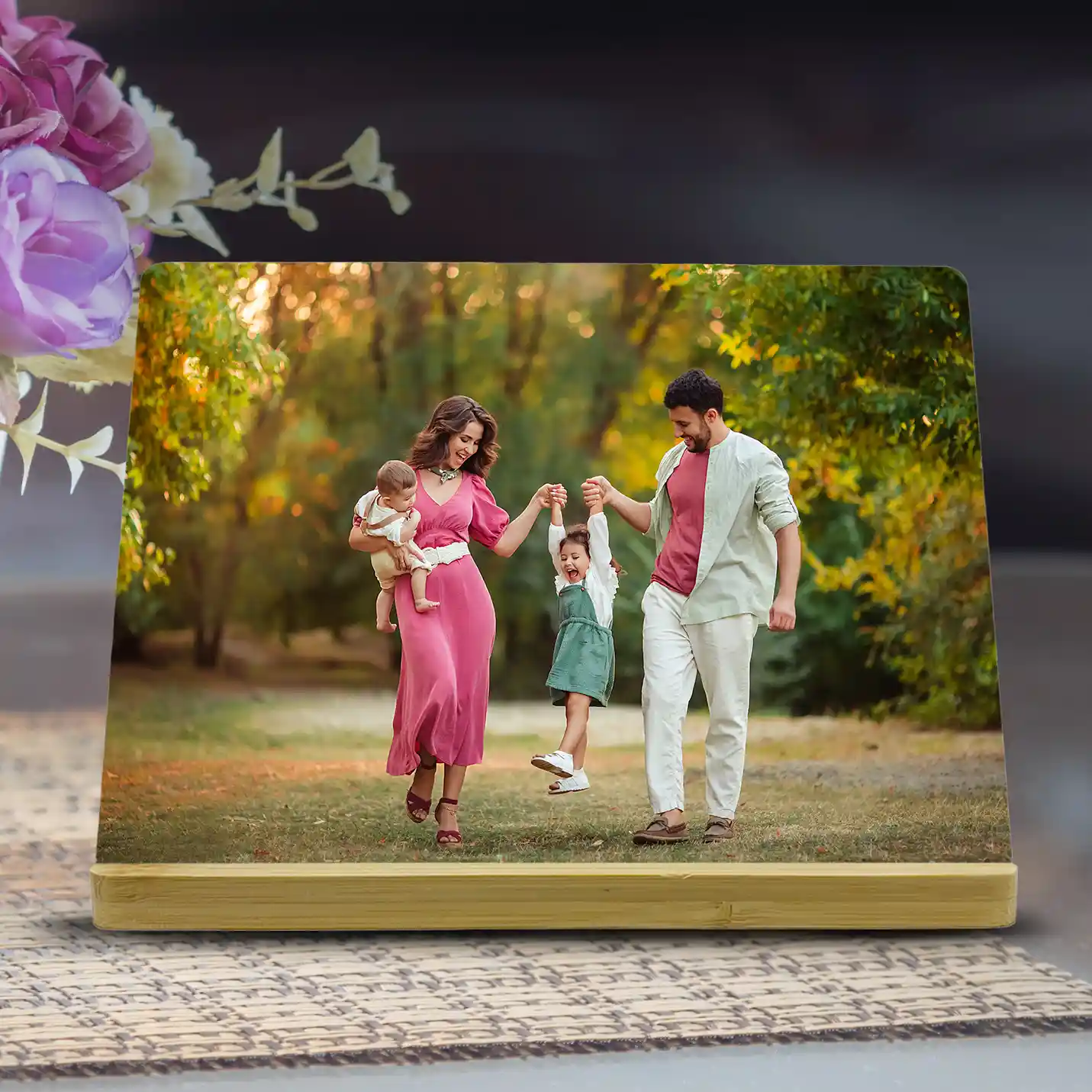 Modern Rustic Personalised Bamboo Frame