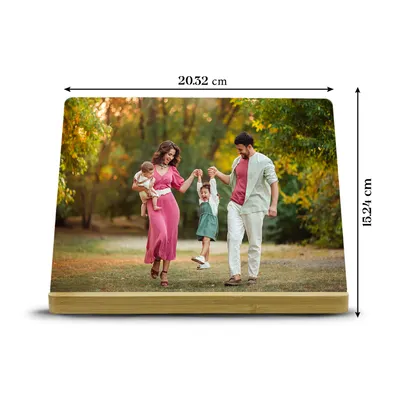 Modern Rustic Personalised Bamboo Frame (Size: 20 x 15.24 cm)