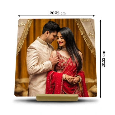 Eco-conscious Personalised Bamboo Bliss Frame (Size: 20 x 20 cm )