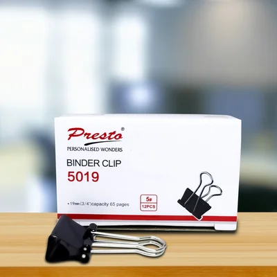 Classic BLack Paper Clip 19 mm – 12 Pieces