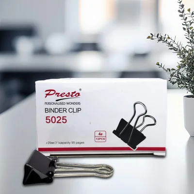 Black Bulldog Clip 25 mm