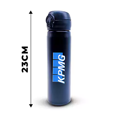 Elegant Custom Black Stainless Steel Bottle 450 ml
