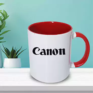 Classic White & Red Corporate Mugs ( Size: 12 OZ)