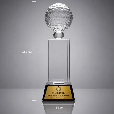 Premium Crystal  Trophy with Custom Engraved Nameplate