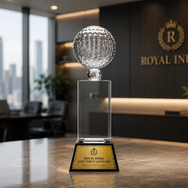 Premium Crystal  Trophy with Custom Engraved Nameplate