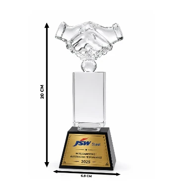 Handshake Recognition Award with Custom Engraving