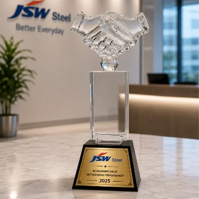 Handshake Recognition Award with Custom Engraving