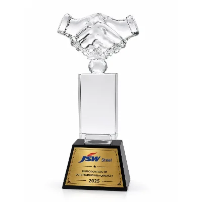 Handshake Recognition Award with Custom Engraving