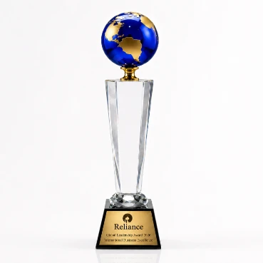Crystal Globe Trophy with Custom Engraving