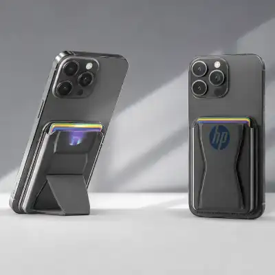 Personalised Magnetic Card Holder with Phone Stand