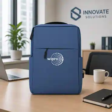 Personalized Corporate Blue Laptop Backpack