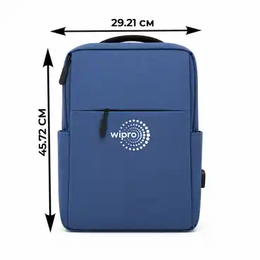 Personalized Corporate Blue Laptop Backpack