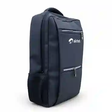 Personalized Black Multi-Pocket Laptop Backpack